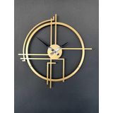 Gowpenart Dizayn Querencia Metal Gold - Altın Duvar Saati 1,5 Mm Kalınlık 50 x 50 Cm