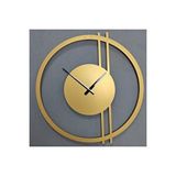 Gowpenart Double Line Metal Gold / Altın Duvar Saati - Ev / Ofis Saati - Hediye Saat - 100 X 97 Cm