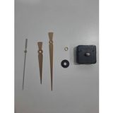 Gowpenart Duvar Saat Mekanizması - 14 Mm Şaft - Sessiz Akar Mekanizmalı Motor - Metal Akrep Yelkovan Saniye Siyah
