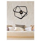 Gowpenart Fiyonk Metal Siyah Duvar Saati - Ev / Ofis Saati - Hediye Saat - 70 X 64 Cm