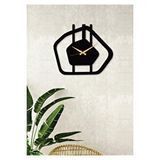 Gowpenart Gravel / Çakıl Taşı Metal Siyah Duvar Saati - Ev / Ofis Saati - Hediye Saat 70 X 59 Cm
