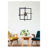 Gowpenart Kare Querencia Metal Siyah Duvar Saati - Ev / Ofis Saati - Hediye Saat 100 X 100 Cm
