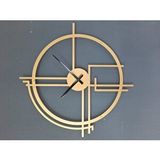 Gowpenart Querencia Metal Gold - Altın Duvar Saati 1,5 Mm Kalınlık 60x60 Cm