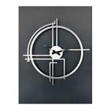 Gowpenart Querencia Metal Gümüş - Silver Duvar Saati 1,5 Mm Kalınlık 50x50 Cm