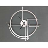 Gowpenart Querencia Metal Gümüş / Silver Duvar Saati 1,5 Mm Kalınlık 60x60 Cm