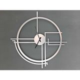 Gowpenart Querencia Metal Gümüş / Silver Duvar Saati 1,5 Mm Kalınlık 75x75 Cm