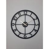 Gowpenart Rakamlı Metal Siyah Duvar Saati 1,5 Mm Kalınlık 60 X 60 Cm