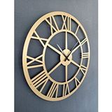 Gowpenart Roma Rakamlı Metal Gold - Altın Duvar Saati 1,5 Mm Kalınlık 50 X 50 Cm