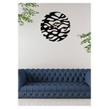 Gowpenart Waves / Dalgalar Metal Siyah Duvar Saati - Ev / Ofis Saati - Hediye Saat - 60 X 60 Cm
