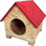 Goxawee Kedi Evi Dış Ortam Uygun Ahşap Kedi Evi Osb 39X37X34 cm