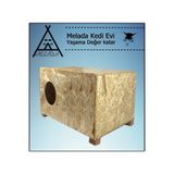 GOXAWEE Melada Kedi Evi Dış Ortam Uygun Ahşap Kedi Evi OSB 60x40x30 cm