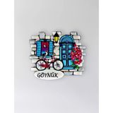 Göynük Polyester Kabartmalı Magnet 7X6,5 Cm Şehir Magneti Dekoratif Hediyelik Buzdolabı Süsü (Kod:1255)