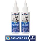 Göz Bakım Solüsyonu 2x100ml Kedi Göz Köpek Göz Temizleme Gözyaşı Lekesi