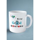 Göz Doktoru Baskılı Kupa Bardak Çift Taraflı Baskı Kişiye Özel