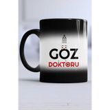 Göz Doktoru Hediye Kupa Bardak Sihirli - 1 Adet - 300 ml - Siyah