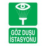 Göz Duşu İstasyonu Uyarı Tabelası - 70x100 Alüminyum Kompozit Panel - GVD2