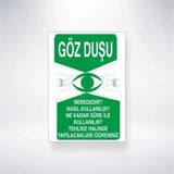 Göz Duşu Nerededir Nasil Kullanilir Ne Kadar Süre İle Kullanılır Tehlike Halinde Yapılacakları Öğreniniz Sticker 20X28 C
