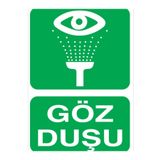 Göz Duşu Uyarı Tabelası - 50x70 Alüminyum Kompozit Panel - GVD4