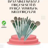 Göz Farı Allık Fondöten Için Uygun 13'lü Makyaj Fırçası Seti Kompakt Tasarım ( Lisinya )