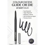 Göz İçi Kullanıma Uygun Pürüzsüz Sürüm Profesyonel Eyeliner Suya Dayanıklı Jel Göz Kalemi 24 Saat kalıcı Yoğun Pigmentli Bulaşmaz Akmaz MAC-EYELINER-GLIDE-4