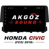 GÖZA-X Honda Cıvıc (Fc5) 2016+ Multimedya Çerçevesi 9 Inç Soketleri Içinde
