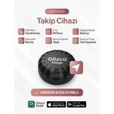 Gözcü Mega Takip Cihazı Ios Android Uyumlu Motor Araç Taşıt Gps Cihazı Ip68 Su Geçirmez Akıllı Takibi (5-10 Dakika Aralıklı Sinyal Alır)