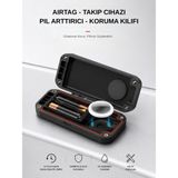 Gözcü Mobil Airtag Pil Süre Arttırıcı 10 Yıl Pil Ömrü Su Geçirmez Kesintisiz Takip Cihazı Kablosuz Taşınabilir Pratik Araç Çocuk Yaşlı Motor Kablosuz Takip Pil Süresi Yükseltici Koruma Kabı - Siyah
