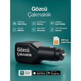 Gözcü Mobil Çakmaklık Takip Cihazı Araç Gps Takip Sistemi Anlık Konum Takibi Geçmişe Dönük Konum Takibi Geofence - Siyah