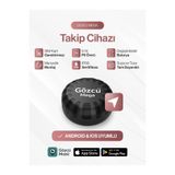 Gözcü Mobil Mega Takip Cihazı IOS Android Uyumlu Motor Araç Taşıt GPS Cihazı Su Geçirmez (5-10 Dakika Aralıklı)
