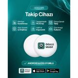 Gözcü Mobil Mini Ios Android Uyumlu Airtag Anlık Geçmişe Dönük Konum 30 Ay Pil Ömrü Gps Araç Motor Çocuk Akıllı Gizli Takip Cihazı (5-10