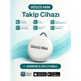 Gözcü Mobil Mini Ios Android Uyumlu Airtag Anlık Geçmişe Dönük Konum Gps Araç Motor Çocuk Akıllı Gizli Takip Cihazı (5-10 Dakika Aralıklı Sinyal Alır) - Beyaz