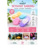 GÖZDE AKKURT Kağıt Seyahat Sabunu 20 Adet Taşınabilir Yaprak Sabun