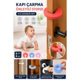GÖZDE AKKURT Kapı Çarpma Önleyici Stoper 4'lü Set | Çocuk Güvenlik Sünger Kapı Durdurucu Koruyucu