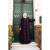 GÖZDE GİYİM BÜYÜK BEDEN SARMAŞIK TAŞLI ANNE ELBİSE