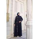 GÖZDE GİYİM BÜYÜK BEDEN YAPRAK TAŞLI ANNE ELBİSE