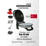 Gözdehome Erato Pizza Makinesi Taşfırınım Lahmacun Makinesi Doğal Taş Tabanlı Fırın Gri