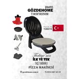 Gözdehome Erato Taşfırınım Doğal Taş Tabanlı Pizza Makinesi Taş Fırın - Antrasit