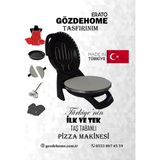 Gözdehome Erato Taşfırınım Doğal Taş Tabanlı Pizza Makinesi Taş Fırın - Siyah