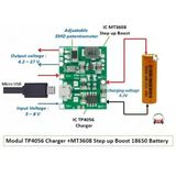 Gözeler TP4056 Pil Şarj ve Voltaj Yükseltici 3.7V 4.2V Micro Usb