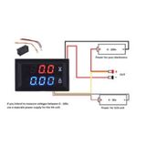 Gözelerelektronik-0.28" 100V 10A Çift Led Ekranlı Voltmetre Ve Ampermetre Modülü