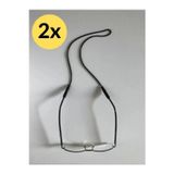 Gözlük Ipi - 2'li Elastik Siyah - 66cm, Silikon, Kaymaz, Her Gözlüğe Uygun