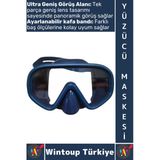 #Gözlük Konforlu Sızdırmaz Buğu Önleyici Ultra Geniş Görüş Ayarlanabilir Deniz Dalış Yüzücü Maskesi