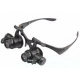 Gozluk Modeli 10X 15X 20X 25X Lens 2 Led Isikli Buyutec