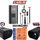 Gözpar Oto Carub Hava Kompresörü Şarjlı Kablosuz Dijital 12V 60W 120PSI 3600MAH Usb/type C - Hepsi