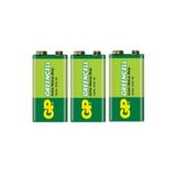 GP 3 Adet 1604g-b Greencell Extra Güçlü 9 Volt Pil (9VOLT ÇİFT BAŞLI PİL)