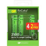 Gp Aa 2000 Mah Pro Şarjlı Kalem Pil 4+2'li Paket - 6'lı