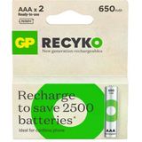Gp Aaa 650 Mah Şarjlı İnce Kalem Pil 2'Li Paket Gp65aaahchp-Bu2 (Kdo)