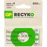 Gp Aaa 650 Mah Şarjlı İnce Kalem Pil 4'Lü Paket Gp65aaahcem-2Gbr4 (Kdo)