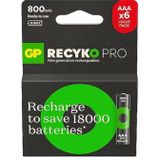 Gp AAA 850 mAh Şarjlı İnce Kalem Pil 4+2'li Paket Recyko GPHCH83BOK (KDO)