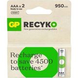 Gp Aaa 950 Mah Şarjlı Ince Kalem Pil 2'li Paket GP100AAHCEMTR-2GB - 001-Renkli